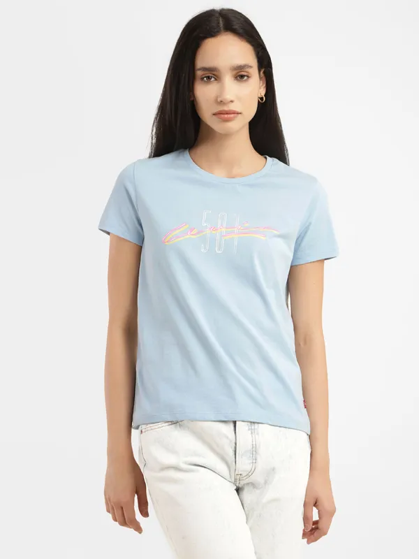 Levis light blue cotton t shirt