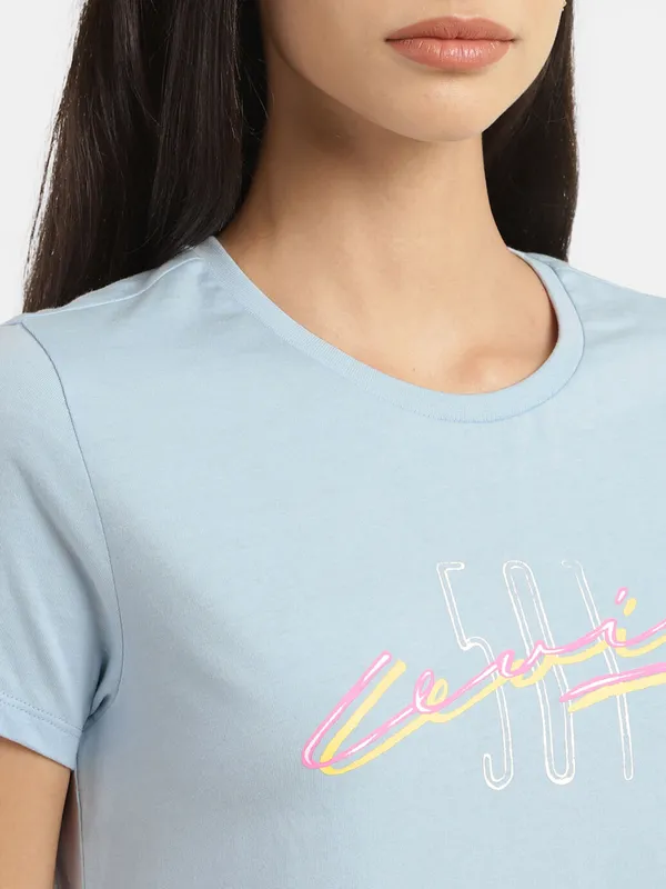 Levis light blue cotton t shirt