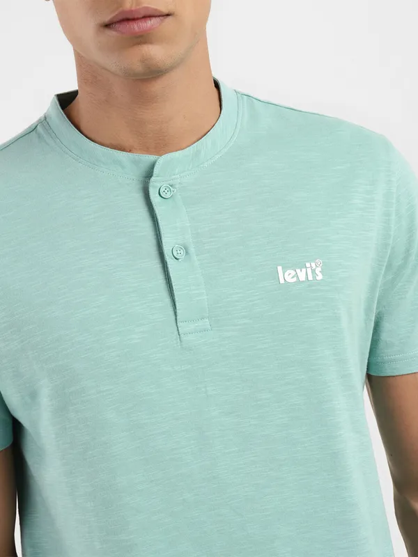 Levis light blue plain cotton t shirt