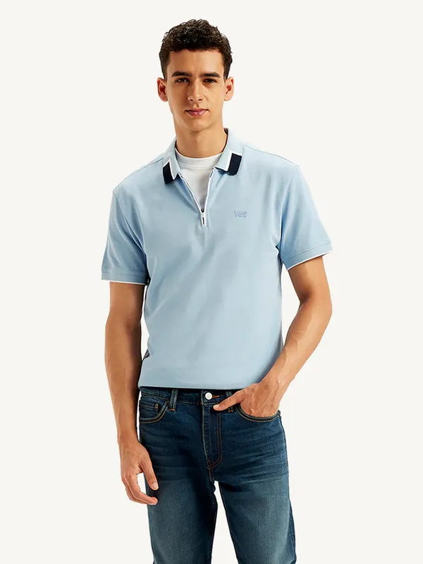 LEVIS light blue slim fit t-shirt in cotton for men