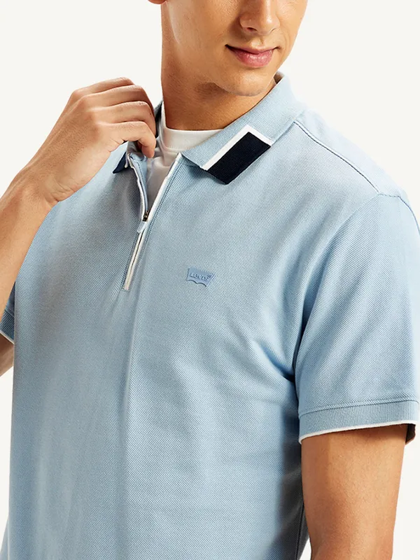 LEVIS light blue slim fit t-shirt in cotton for men