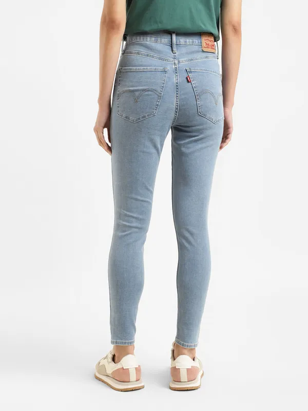 Levis light blue solid skinny fit jeans