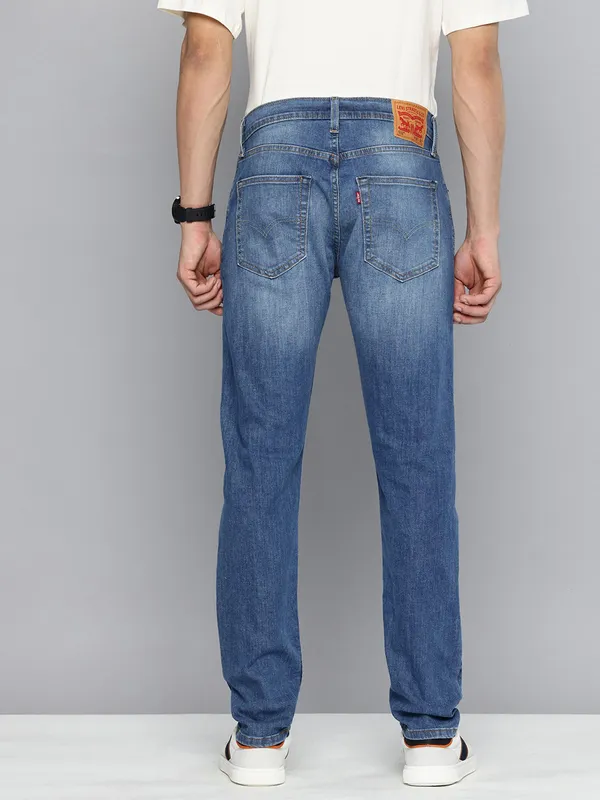 LEVIS light blue washed slim taper fit denim for men