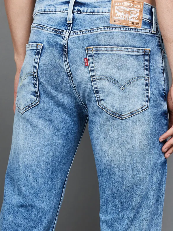 LEVIS light blue washed straight fit denim jeans