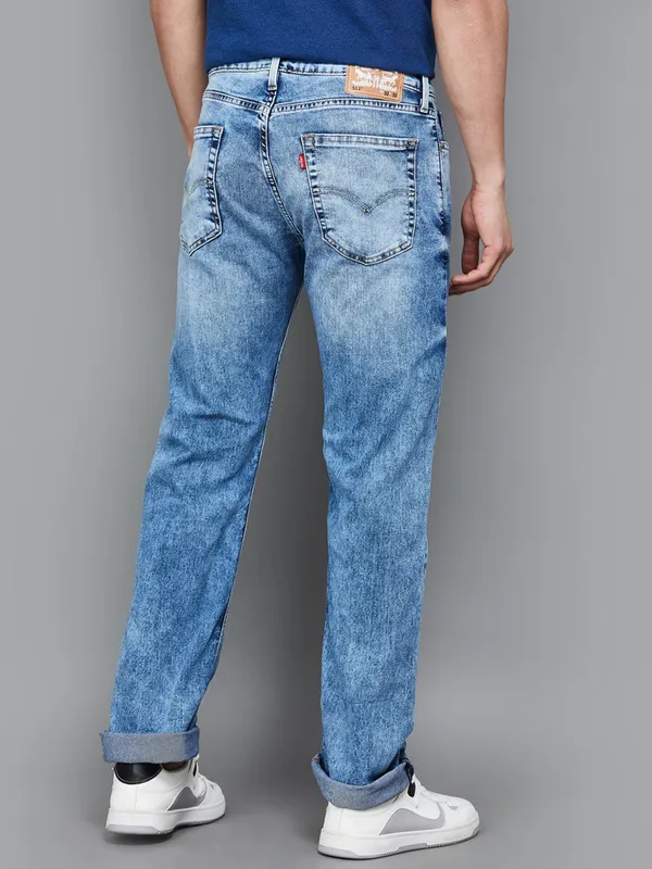 LEVIS light blue washed straight fit denim jeans
