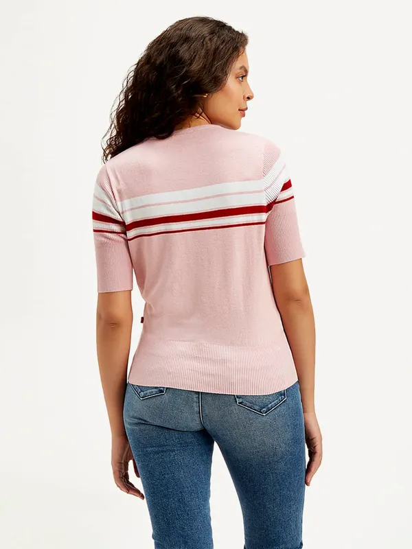 LEVIS light pink cotton striped t-shirt