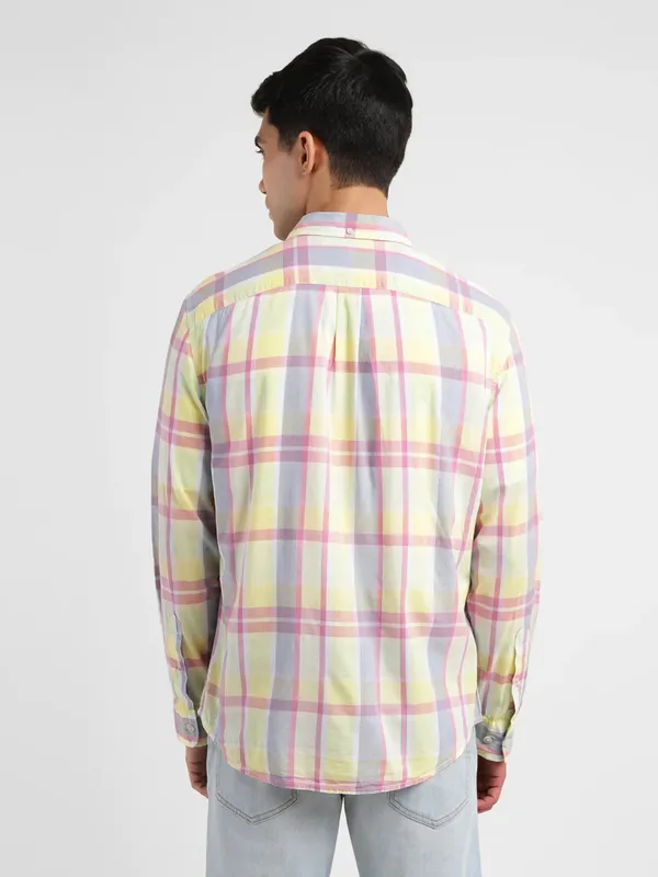 LEVIS light yellow checks casual shirt