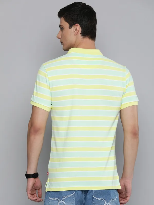 Levis light yellow stripe cotton t shirt