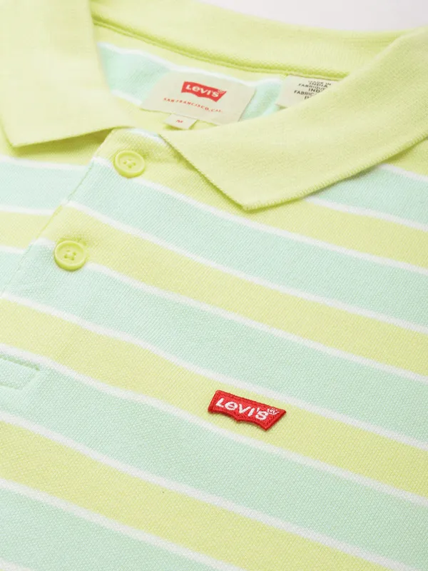 Levis light yellow stripe cotton t shirt