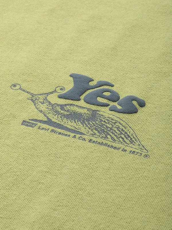 LEVIS lime green printed slim fit t-shirt