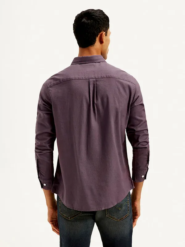 LEVIS mauve purple plain cotton shirt