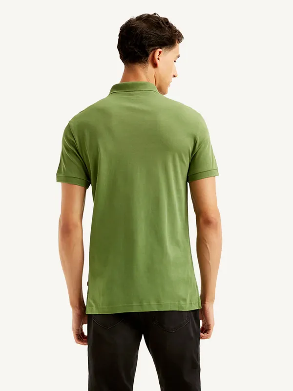 LEVIS mehndi green slim fit polo t-shirt for men