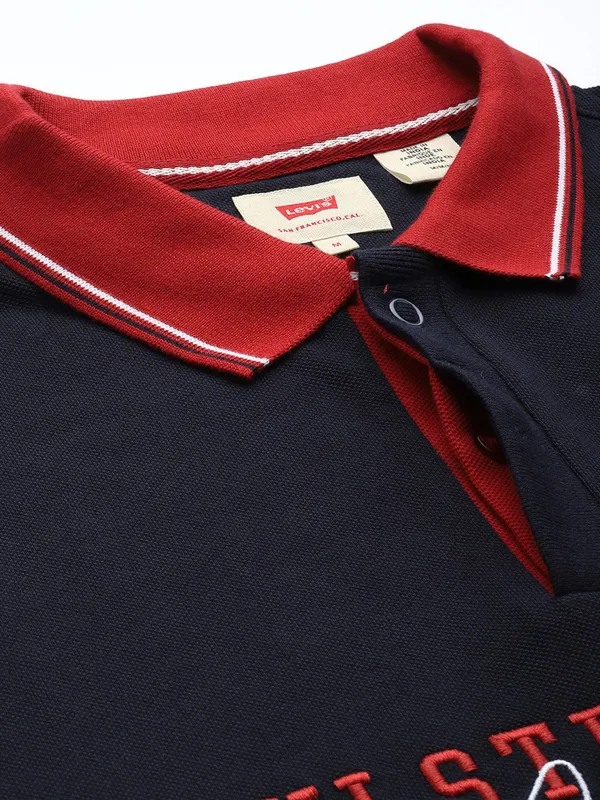 LEVIS men navy cotton t-shirt for casual