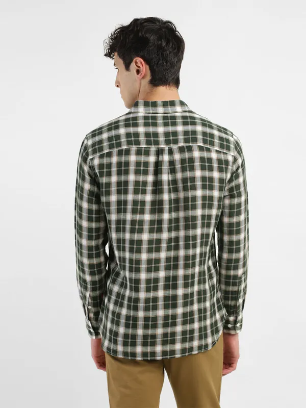 Levis military green checks shirt