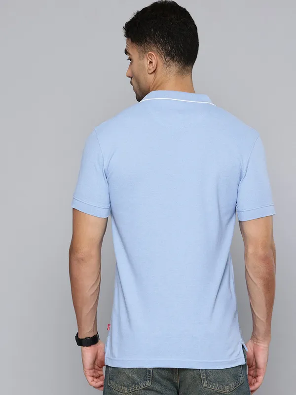 LEVIS mint blue plain cotton t-shirt