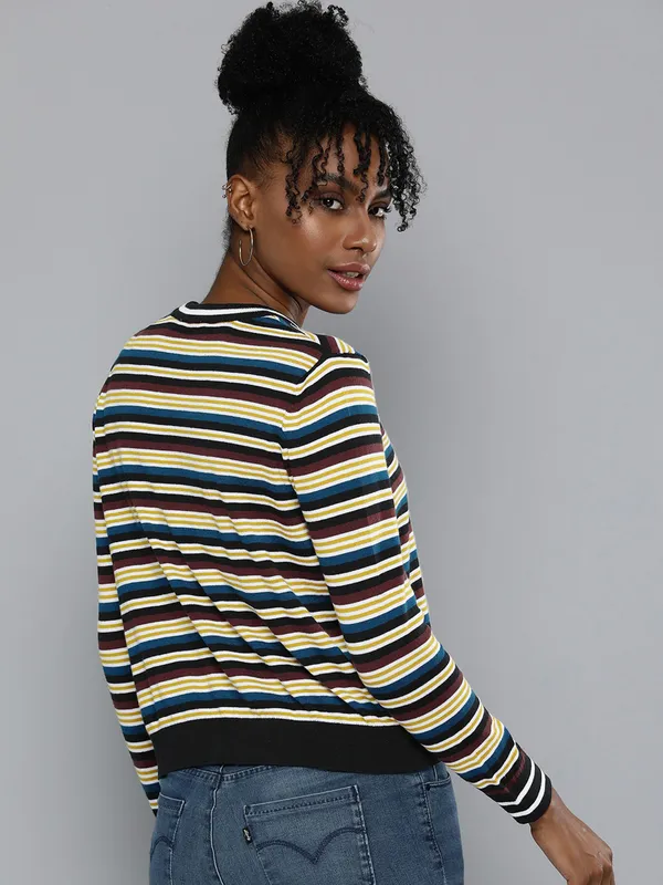 Levis multi color stripe t shirt