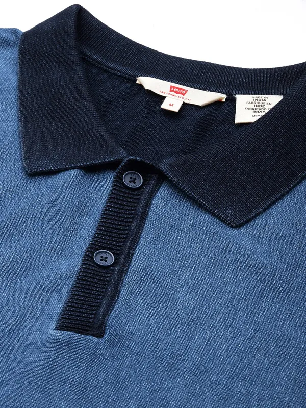 LEVIS navy and blue cotton t-shirt for men