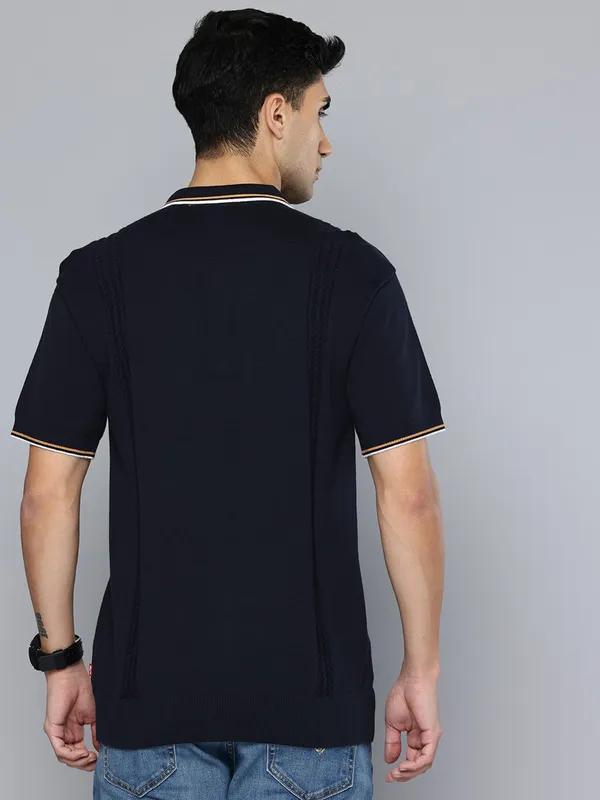 LEVIS navy cotton polo t-shirt for men