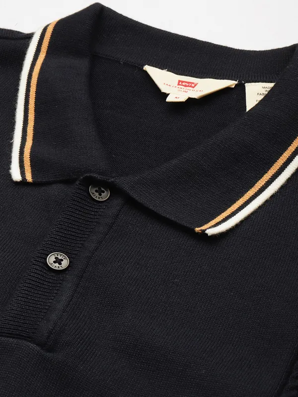 LEVIS navy cotton polo t-shirt for men