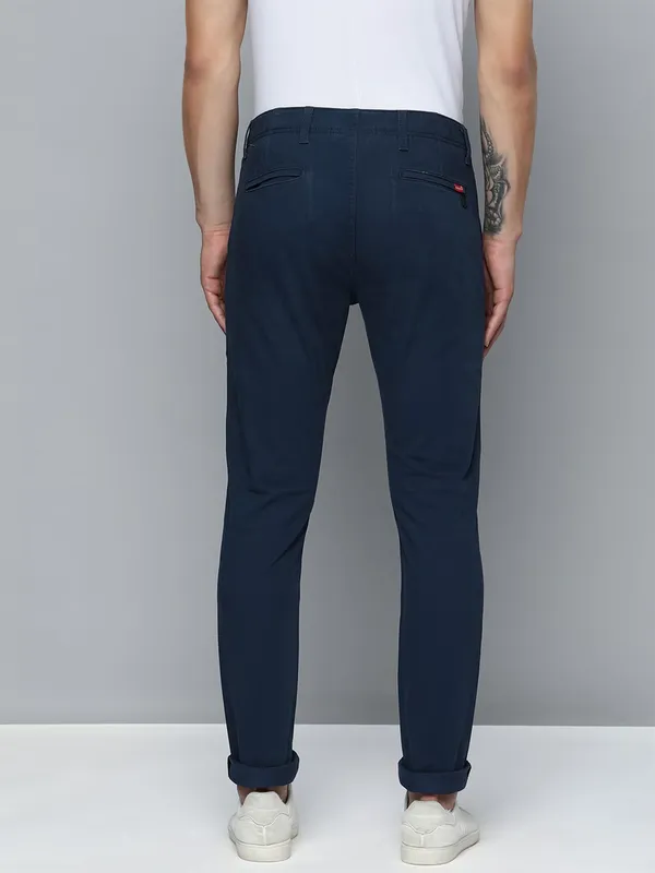 Levis navy cotton trouser in 512 slim taper