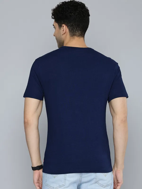 LEVIS navy slim fit cotton t-shirt for casual