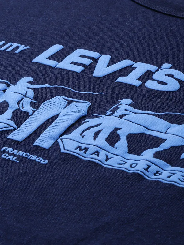 LEVIS navy slim fit cotton t-shirt for casual