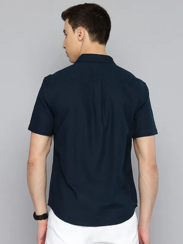 LEVIS navy sober slim fit mens casual shirt