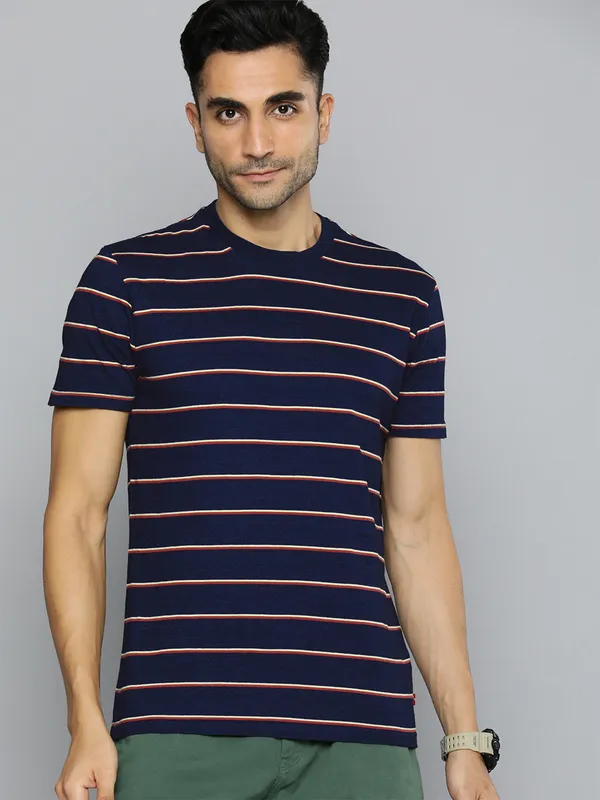 Levis navy stripe casual t shirt