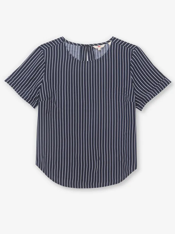 LEVIS navy stripe linen top