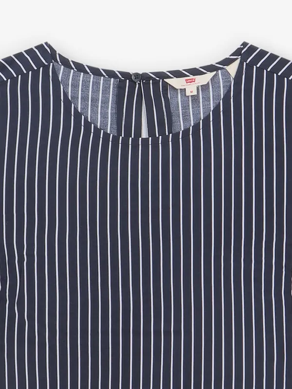 LEVIS navy stripe linen top