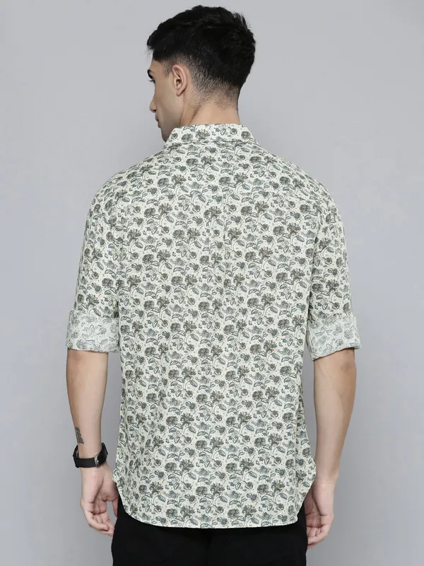 LEVIS olive printed cotton shirt
