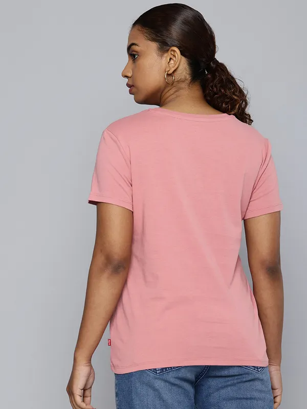 LEVIS onion pink cotton t-shirt