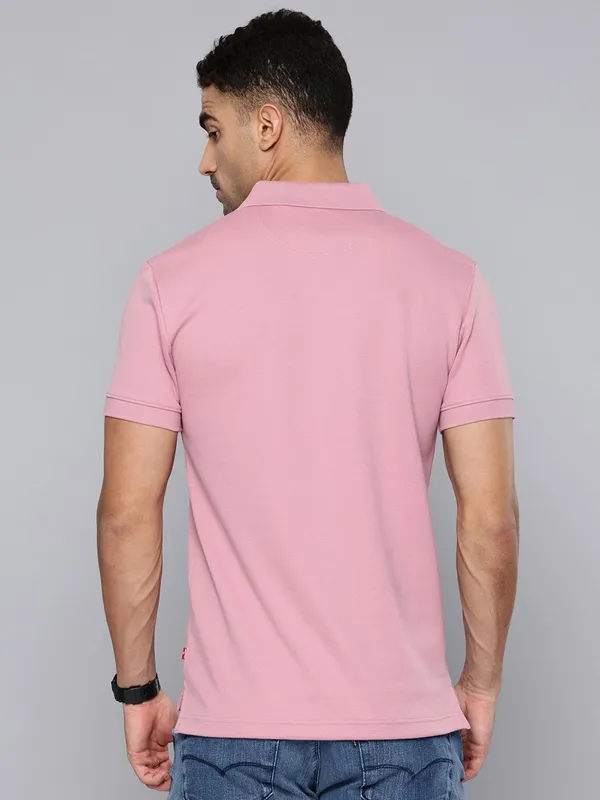 LEVIS onion pink plain cotton t-shirt