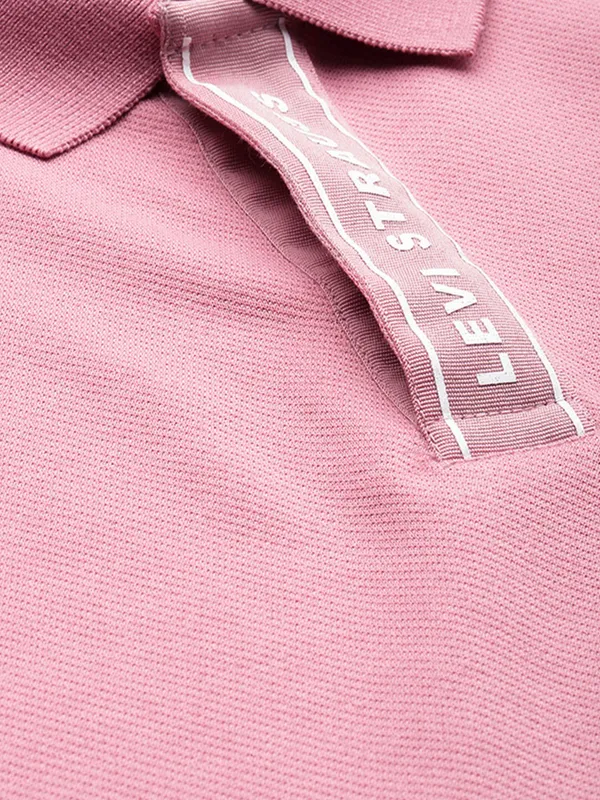 LEVIS onion pink plain cotton t-shirt