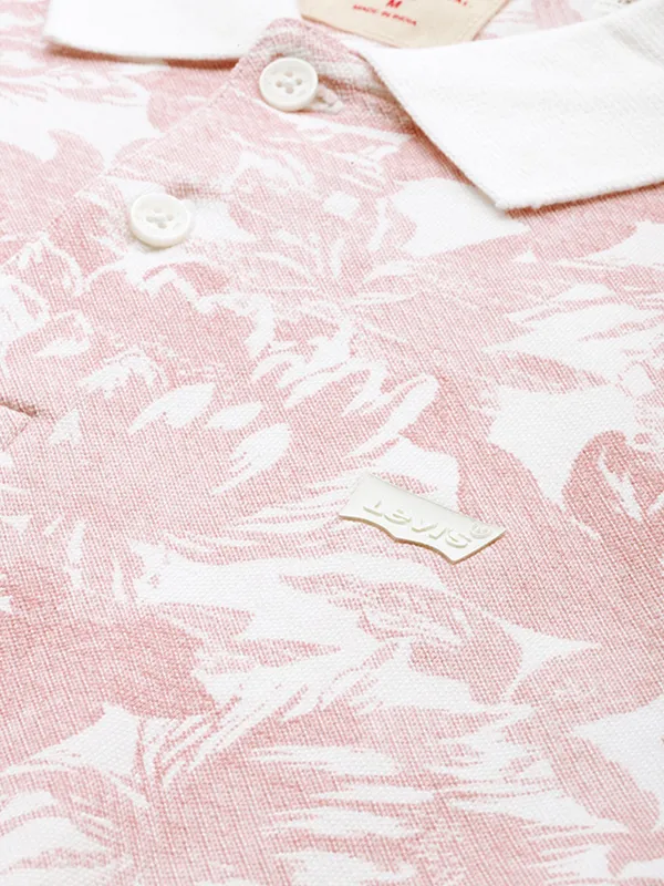 LEVIS onion pink printed cotton t-shirt