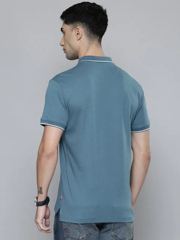 LEVIS pastel blue plain cotton t-shirt