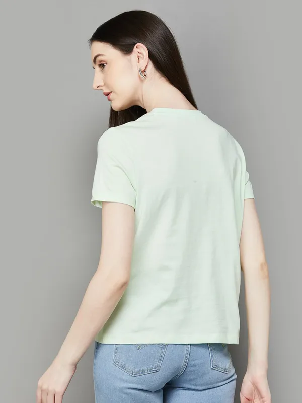 LEVIS pista green cotton t-shirt