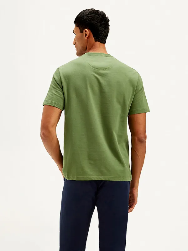 LEVIS pista green embroideried slim fit t-shirt