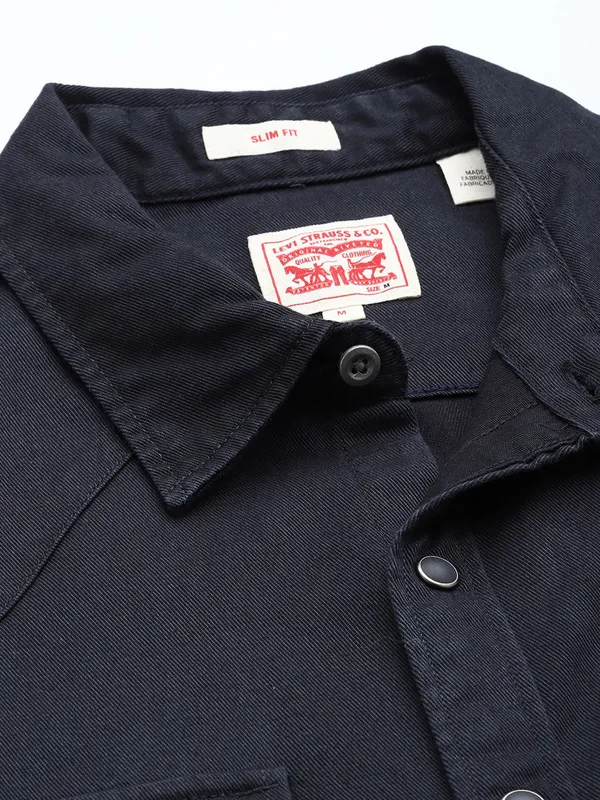 LEVIS plain black cotton shirt