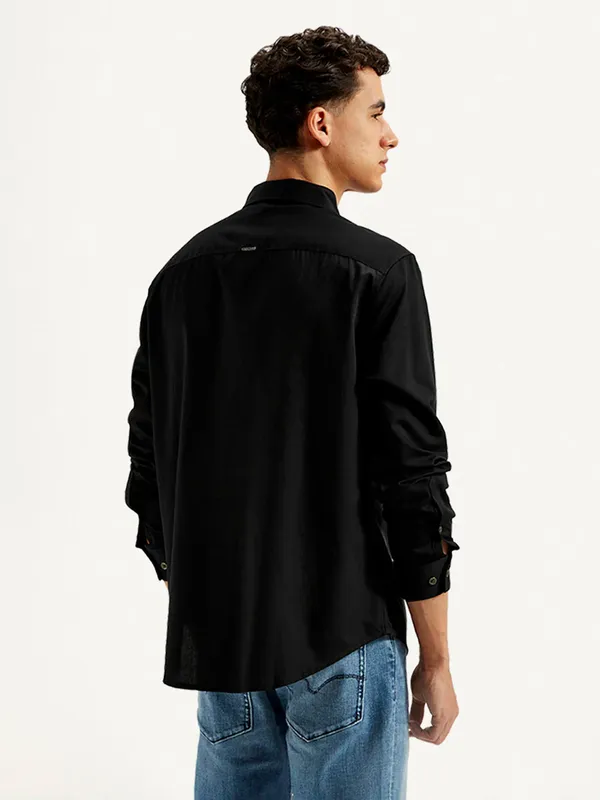 LEVIS plain black cotton shirt for casual wear
