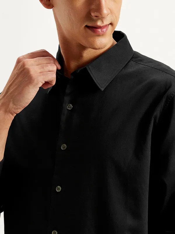 LEVIS plain black cotton shirt for casual wear