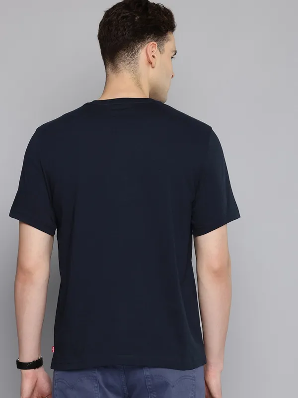 LEVIS plain black cotton slim fit t-shirt