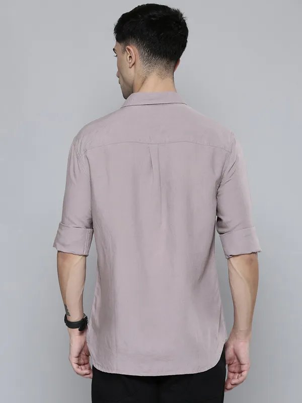 LEVIS plain mauve purple cotton shirt
