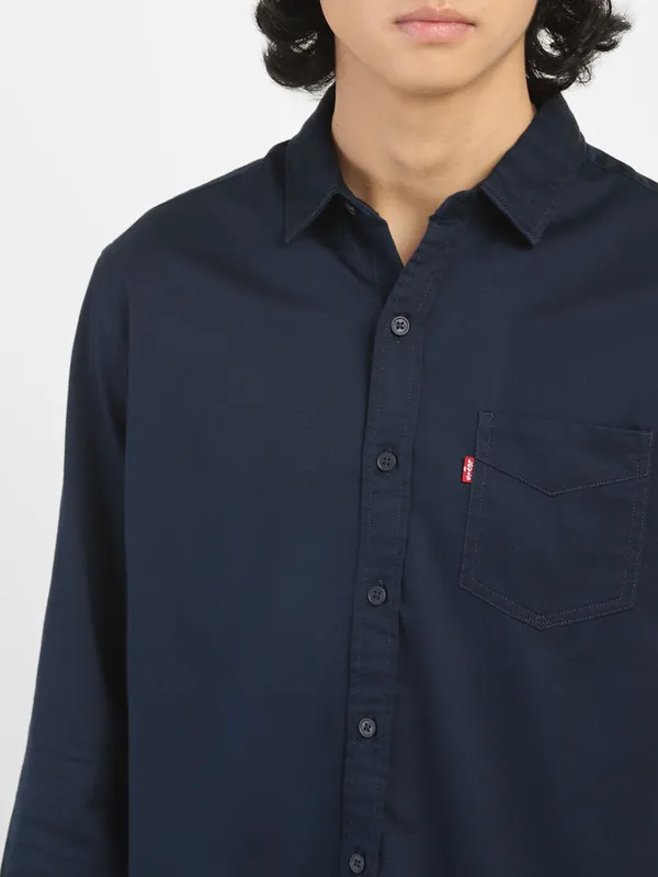 Levis plain navy cotton shirt