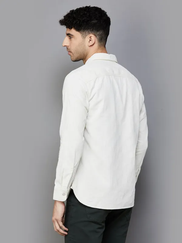 LEVIS plain off-white cotton shirt