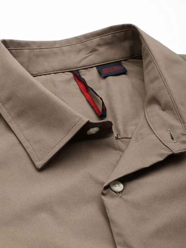 LEVIS plain pastel beige silk shirt