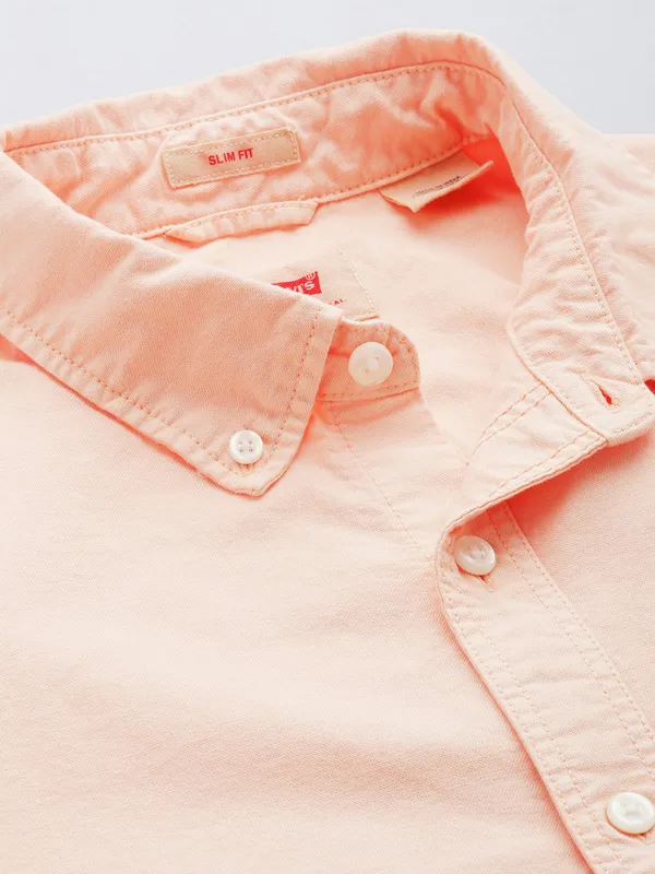 LEVIS plain peach cotton shirt for men
