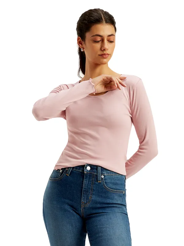 LEVIS plain pink cotton t-shirt