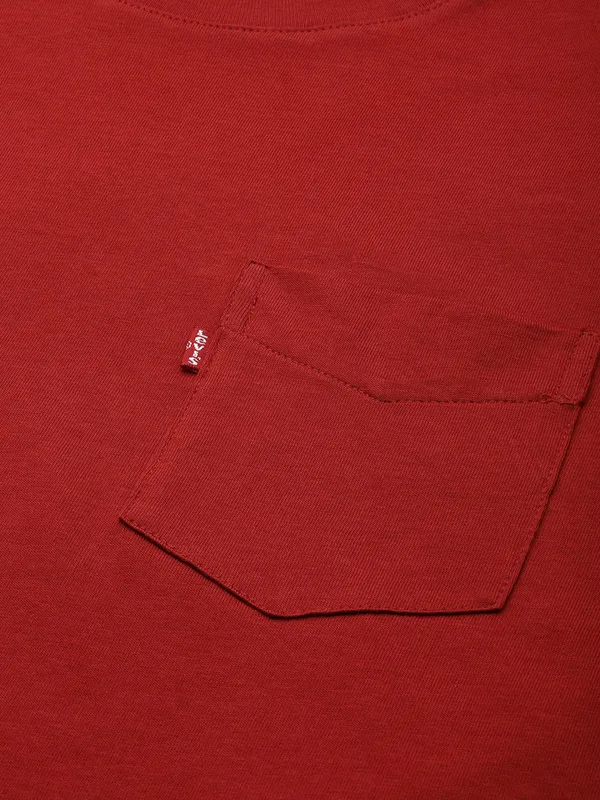 LEVIS plain red cotton t-sirt for casual
