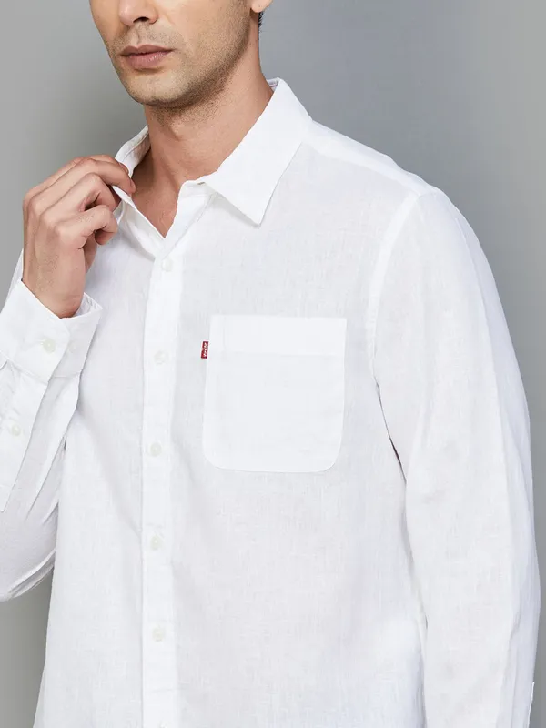 LEVIS plain white cotton shirt for men